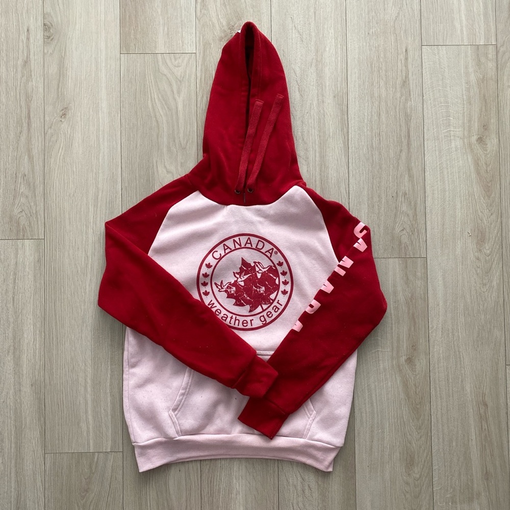 Red and pink Canada 🇨🇦 hoodie